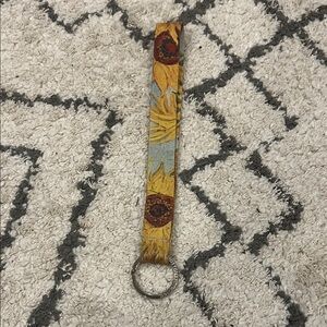 Floral Van Gogh Keychain Wristlet
